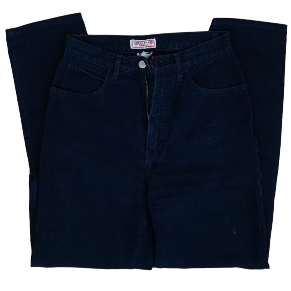 Vintage Guess Navy High Rise Tapered Ankle Jeans - 29 - Picture 7 of 12